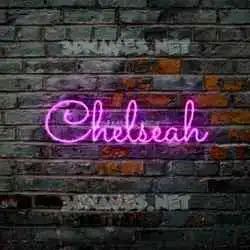 chelseah in Pink Neon style - 3D name wallpaper
