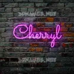 cherryl in Pink Neon style - 3D name wallpaper
