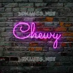 chewy in Pink Neon style - 3D name wallpaper