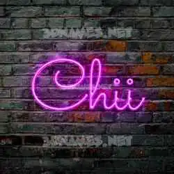chii in Pink Neon style - 3D name wallpaper