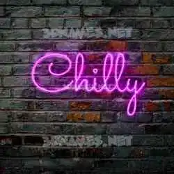 chilly in Pink Neon style - 3D name wallpaper