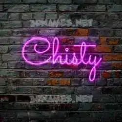 chisty in Pink Neon style - 3D name wallpaper