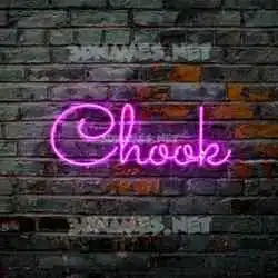 chook in Pink Neon style - 3D name wallpaper