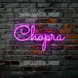 chopra in Pink Neon style - 3D name wallpaper