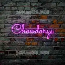 chowdarys in Pink Neon style - 3D name wallpaper