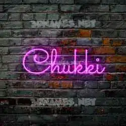chukki in Pink Neon style - 3D name wallpaper