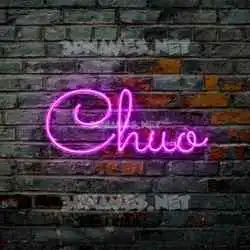 chuo in Pink Neon style - 3D name wallpaper