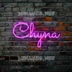 chyna in Pink Neon style - 3D name wallpaper