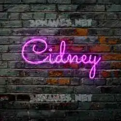 cidney in Pink Neon style - 3D name wallpaper