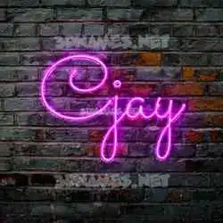 cjay in Pink Neon style - 3D name wallpaper
