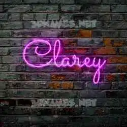 clarey in Pink Neon style - 3D name wallpaper