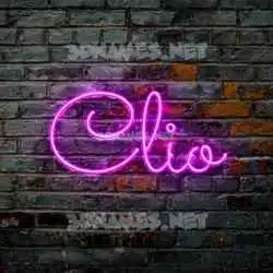clio in Pink Neon style - 3D name wallpaper