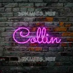 collin in Pink Neon style - 3D name wallpaper