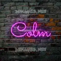 colm in Pink Neon style - 3D name wallpaper