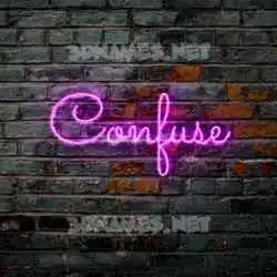 confuse in Pink Neon style - 3D name wallpaper
