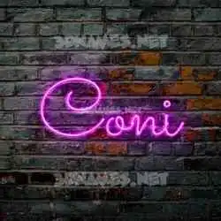 coni in Pink Neon style - 3D name wallpaper