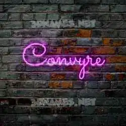 convyre in Pink Neon style - 3D name wallpaper