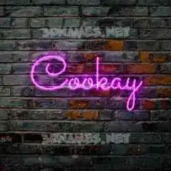 cookay in Pink Neon style - 3D name wallpaper