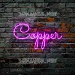 copper in Pink Neon style - 3D name wallpaper