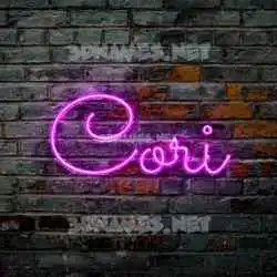 cori in Pink Neon style - 3D name wallpaper