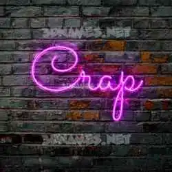 crap in Pink Neon style - 3D name wallpaper
