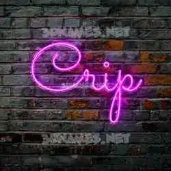 crip in Pink Neon style - 3D name wallpaper