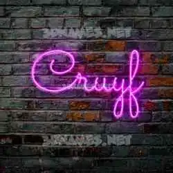 cruyf in Pink Neon style - 3D name wallpaper