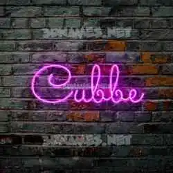 cubbe in Pink Neon style - 3D name wallpaper