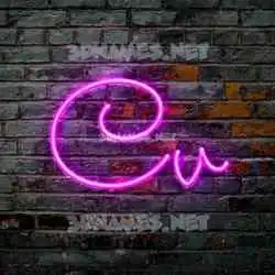 cv in Pink Neon style - 3D name wallpaper