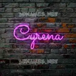 cyrena in Pink Neon style - 3D name wallpaper