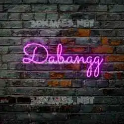 dabangg in Pink Neon style - 3D name wallpaper