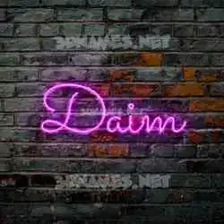 daim in Pink Neon style - 3D name wallpaper