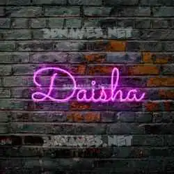 daisha in Pink Neon style - 3D name wallpaper