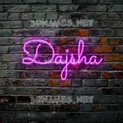 dajsha in Pink Neon style - 3D name wallpaper