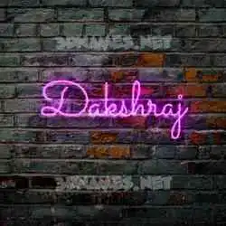 dakshraj in Pink Neon style - 3D name wallpaper
