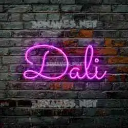 dali in Pink Neon style - 3D name wallpaper