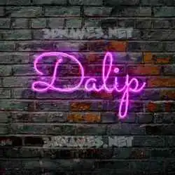 dalip in Pink Neon style - 3D name wallpaper