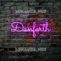 danforth in Pink Neon style - 3D name wallpaper