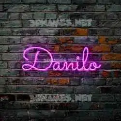 danilo in Pink Neon style - 3D name wallpaper