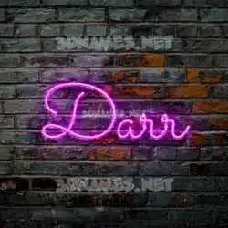 darr in Pink Neon style - 3D name wallpaper