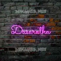 dasaratha in Pink Neon style - 3D name wallpaper