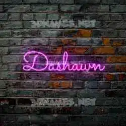 dashawn in Pink Neon style - 3D name wallpaper