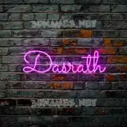 dasrath in Pink Neon style - 3D name wallpaper
