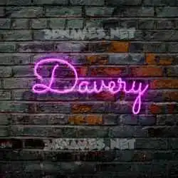 davery in Pink Neon style - 3D name wallpaper
