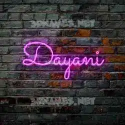 dayani in Pink Neon style - 3D name wallpaper