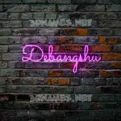debangshu in Pink Neon style - 3D name wallpaper
