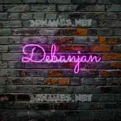 debanjan in Pink Neon style - 3D name wallpaper