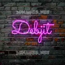 debjit in Pink Neon style - 3D name wallpaper