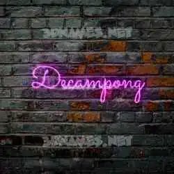 decampong in Pink Neon style - 3D name wallpaper