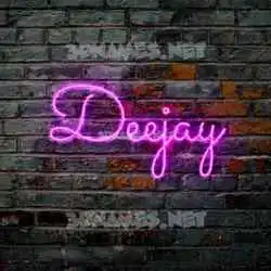 deejay in Pink Neon style - 3D name wallpaper